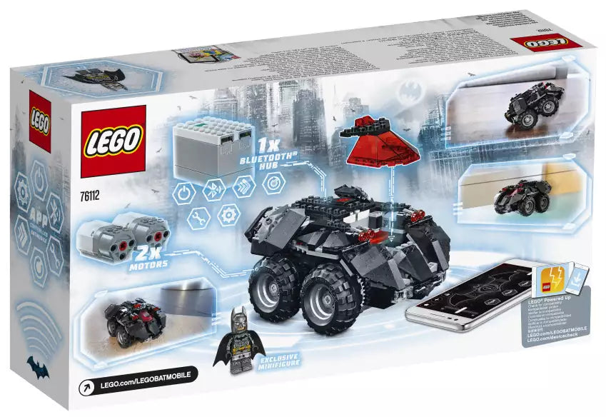 Box-Rückansicht: LEGO Super Heroes 76112 App-Gesteuertes Batmobile