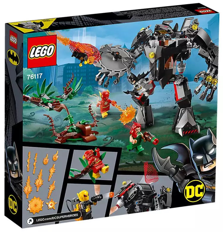 Box Rückseite: LEGO Super Heroes 76117 Batman Mech vs. Poison Ivy Mech