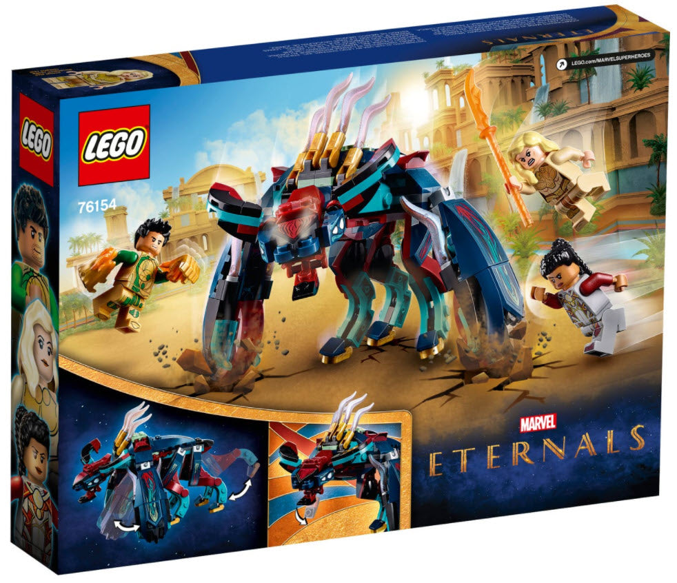 Box Rückansicht: LEGO Super Heroes 76154 Hinterhalt des Deviants!