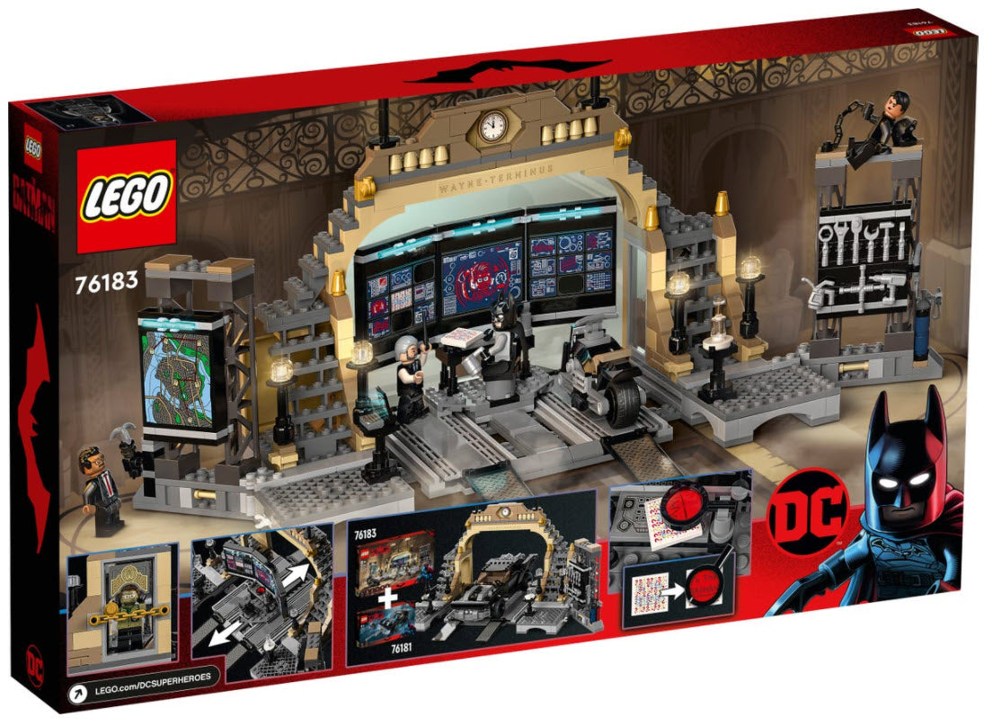 Box Rückansicht: LEGO Super Heroes 76183 Bathöhle: Duell mit Riddler