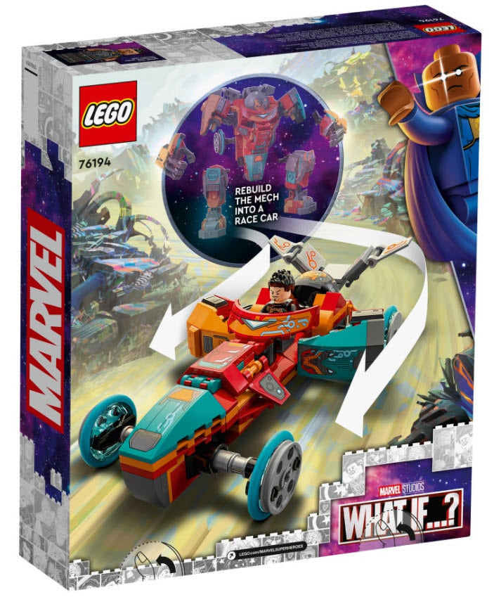 Box Rückansicht: LEGO Super Heroes 76194 Tony Starks sakaarianischer Iron Man