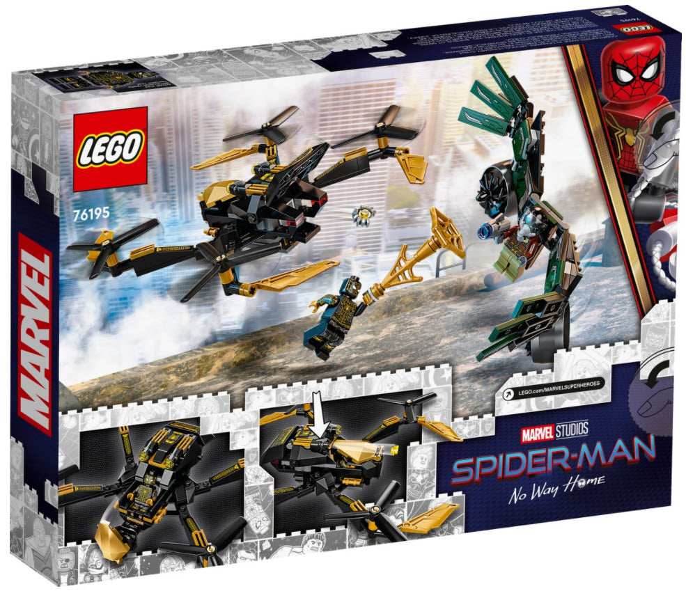 Box Rückansicht: LEGO Super Heroes 76195 Spider-Mans Drohnenduell