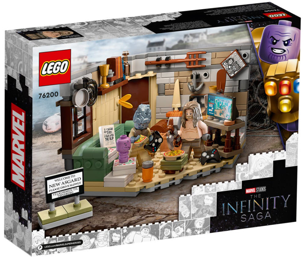 Box Rückansicht: LEGO Super Heroes 76200 Bro Thors neues Asgard