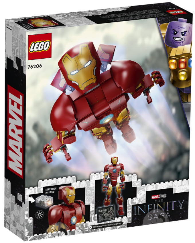 Box Rückseite: LEGO Super Heroes 76206 Iron Man Figur
