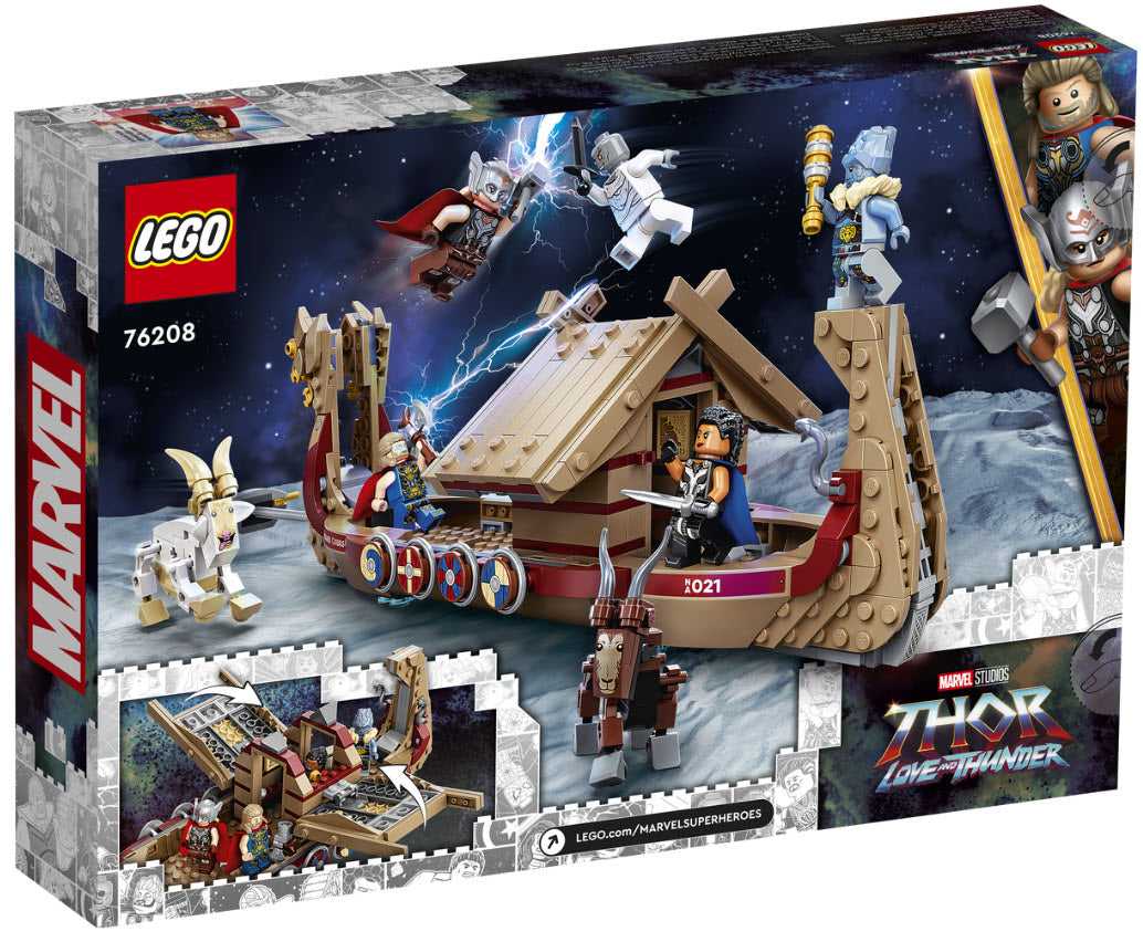 Box Rückseite: LEGO Super Heroes 76208 Das Ziegenboot