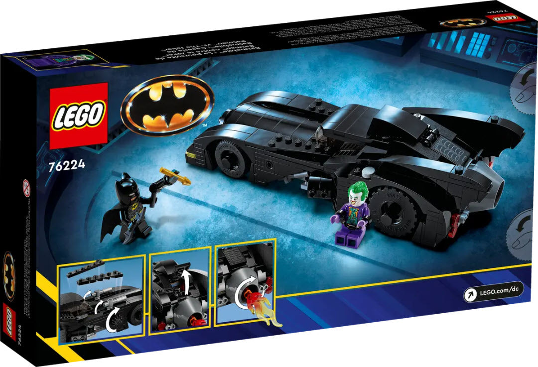 Box Rückansicht: LEGO Super Heroes 76224 Batmobile: Batman verfolgt den Joker