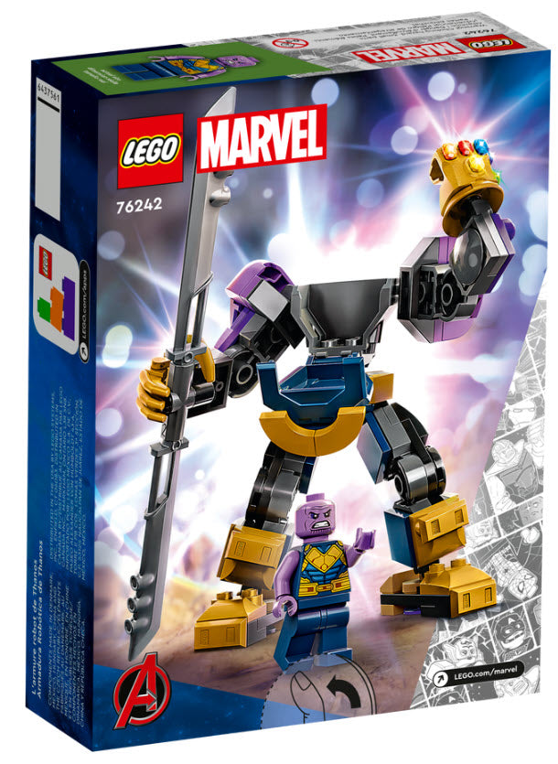 Box Rückseite: LEGO Super Heroes 76242 Thanos Mech