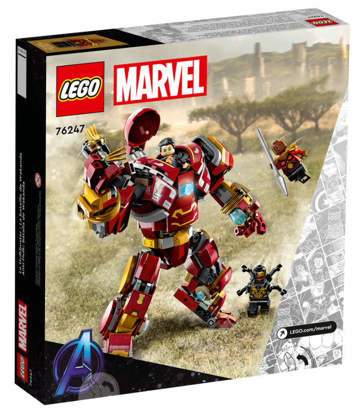 Box Rückseite: LEGO Super Heroes 76247 Hulkbuster: Die Schlacht von Wakanda