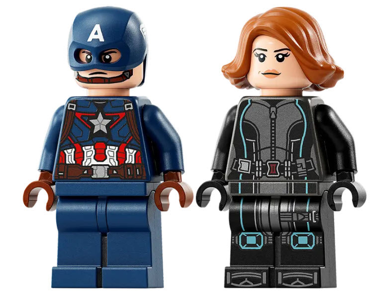 Minifiguren: LEGO Super Heroes 76260 Black Widows & Captain Americas Motorräder