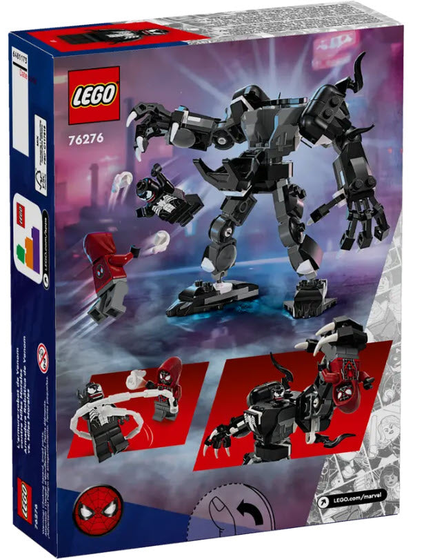 Box Rückansicht: LEGO Super Heroes 76276 Venom Mech vs. Miles Morales
