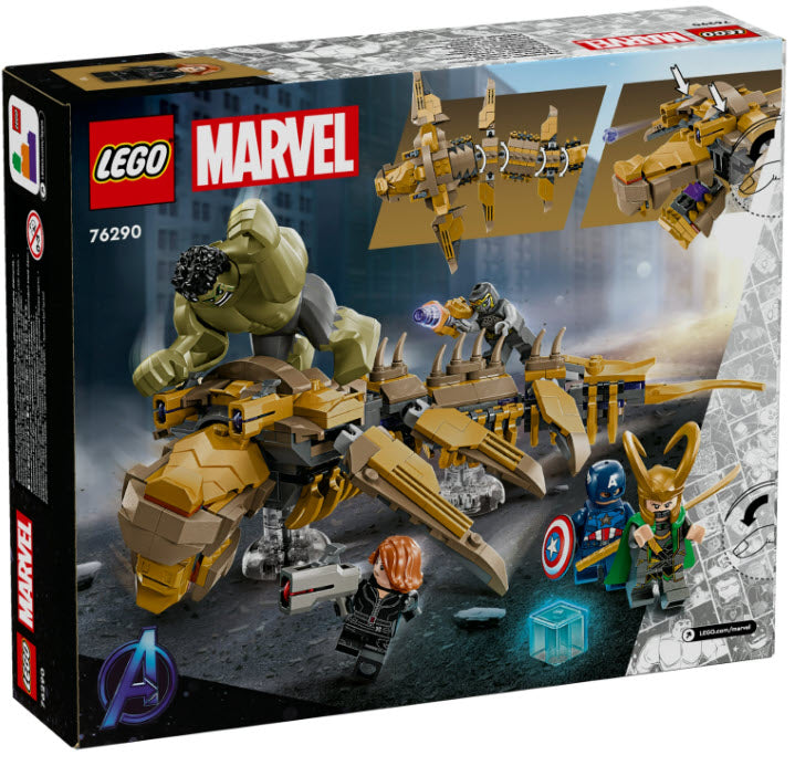 Box Rückansicht: LEGO Super Heroes 76290 Avengers vs. Leviathan
