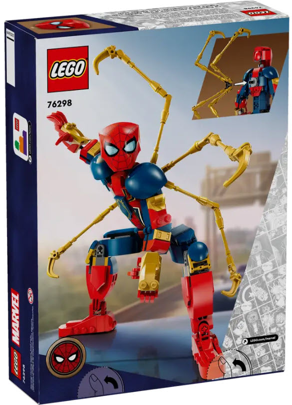 Box Rückansicht: LEGO Super Heroes 76298 Iron Spider-Man Baufigur