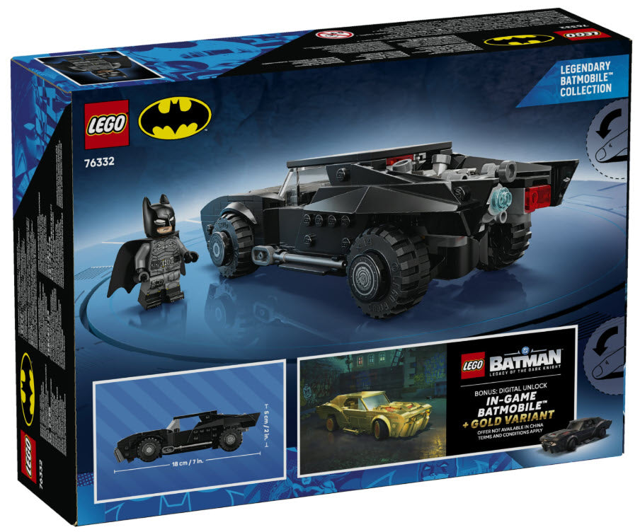 Box Rückseite: LEGO Super Heroes 76332 The Batman: Batmobil
