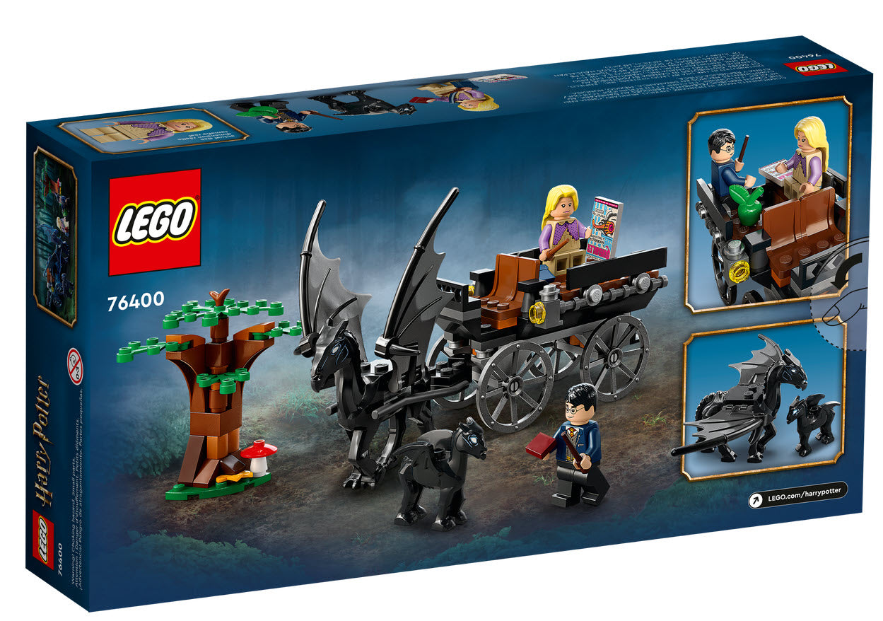 Box Rückseite: LEGO Harry Potter 76400 Hogwarts Kutsche mit Thestralen