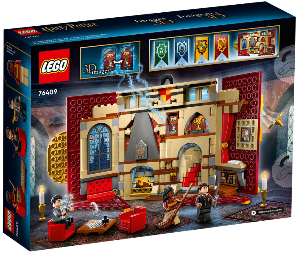 Box Rückseite: LEGO Harry Potter 76409 Hausbanner Gryffindor