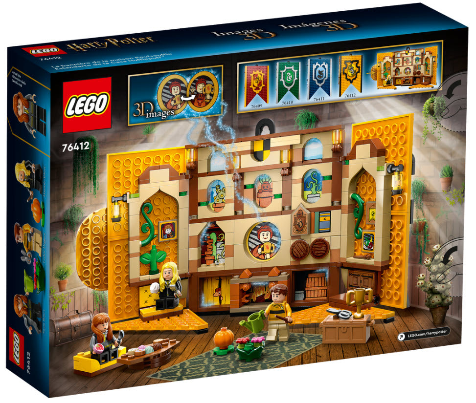 Box Rückseite: LEGO Harry Potter 76412 Hausbanner Hufflepuff