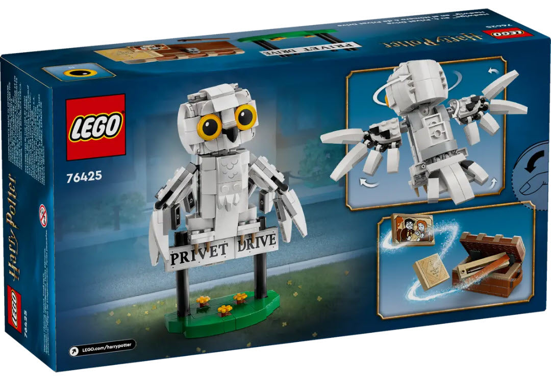 Box Rückansicht: LEGO Harry Potter 76425 Hedwig im Ligusterweg 4