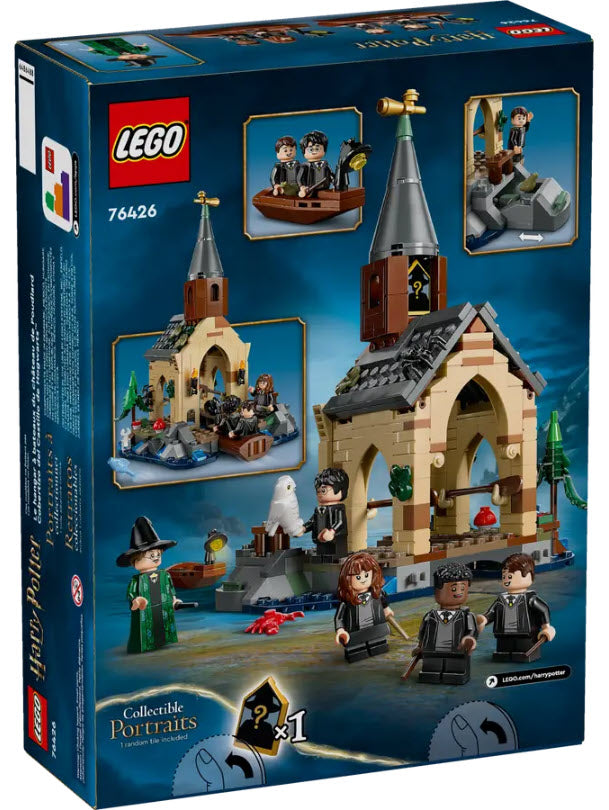 Box Rückansicht: LEGO Harry Potter 76426 Bootshaus von Schloss Hogwarts