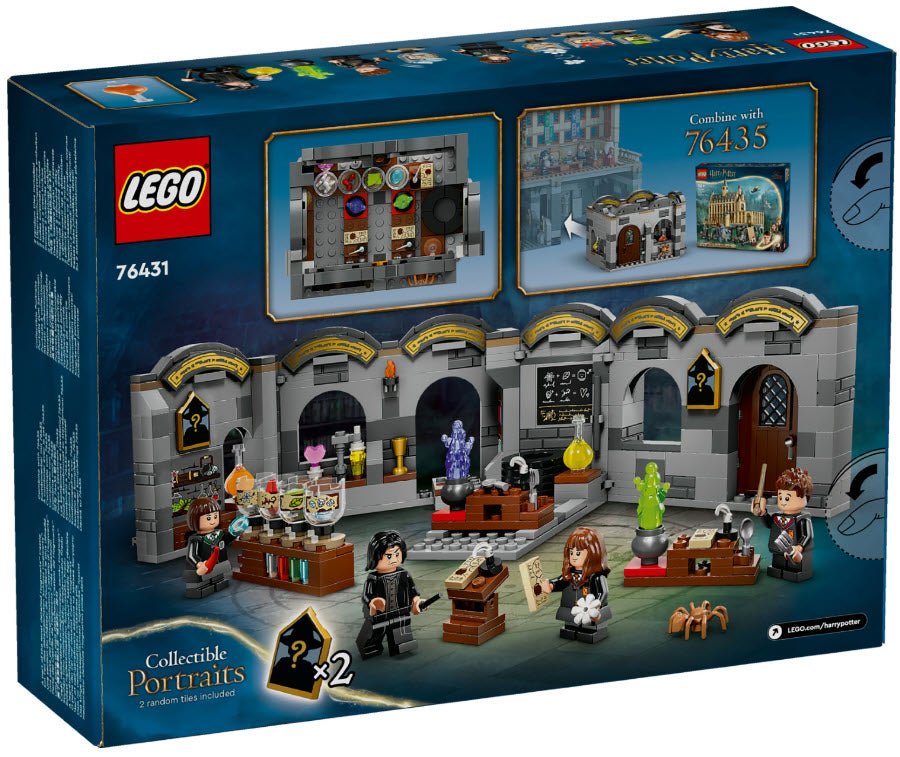 Box Rückansicht: LEGO Harry Potter 76431 Schloss Hogwarts: Zaubertrankunterricht