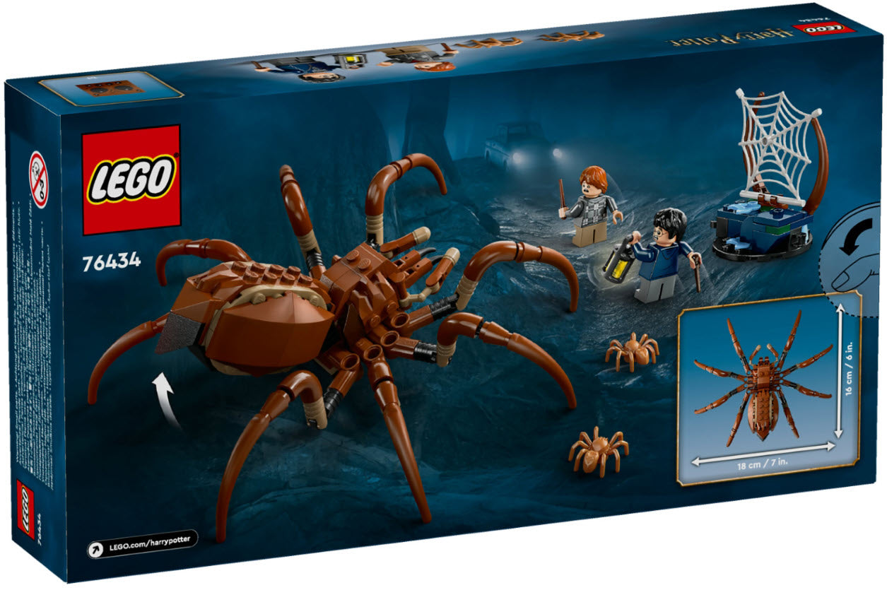 Box Rückansicht: LEGO Harry Potter 76434 Aragog im Verbotenen Wald