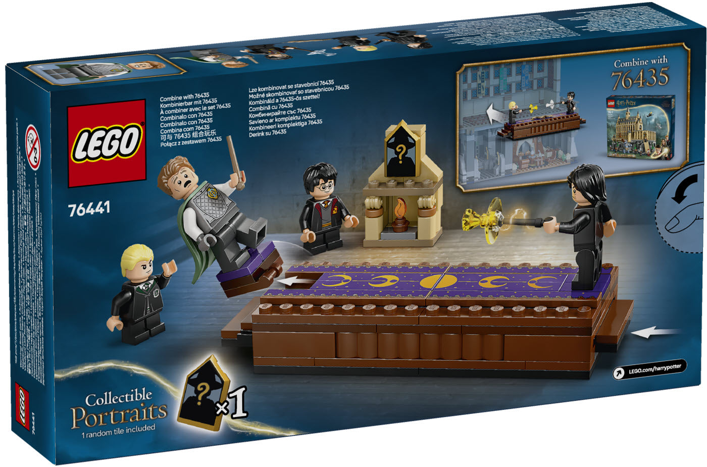 Box Rückseite: LEGO Harry Potter 76441 Schloss Hogwarts: Duellierclub