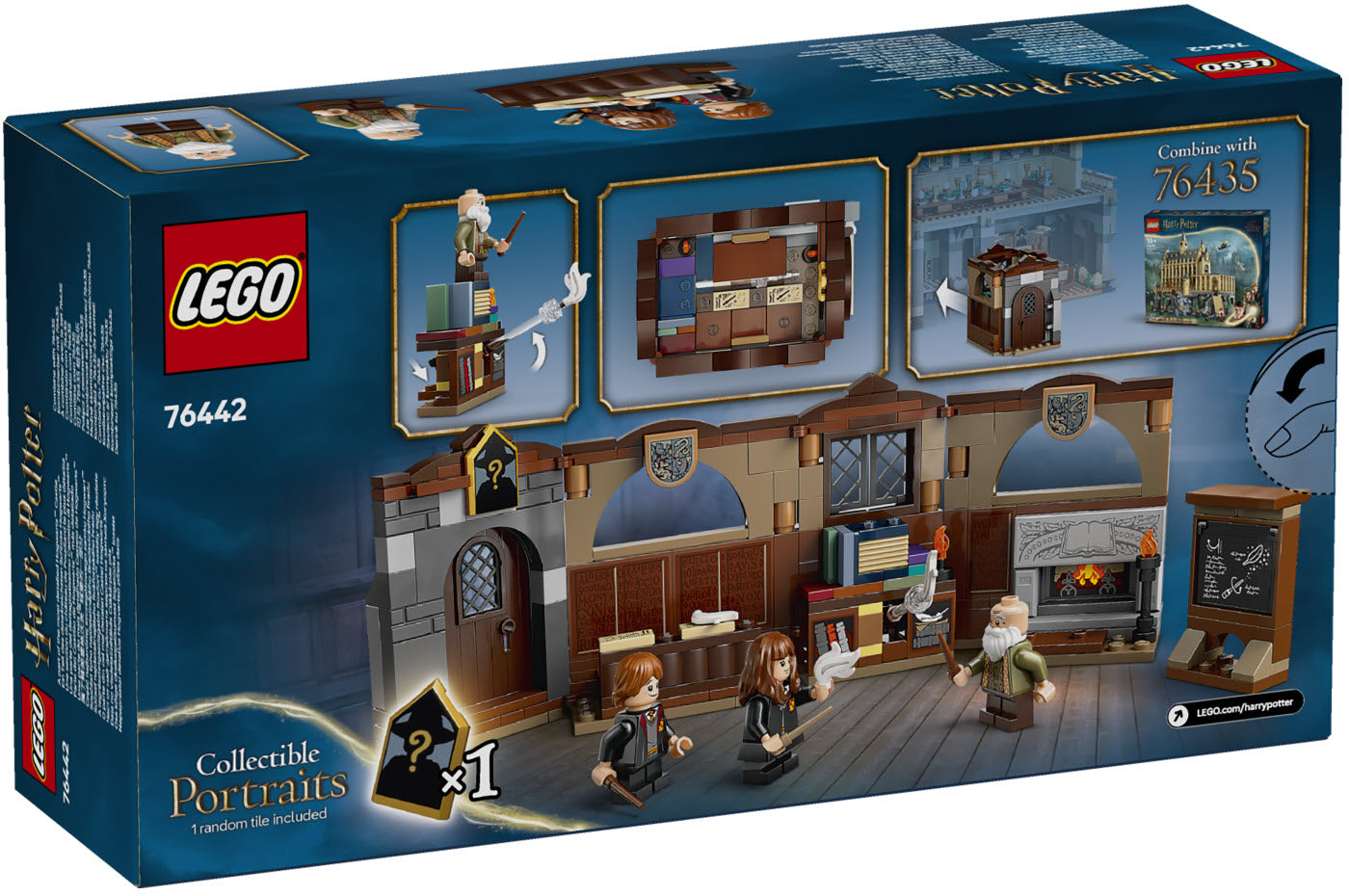 Box Rückseite: LEGO Harry Potter 76442 Schloss Hogwarts: Zauberkunstunterricht