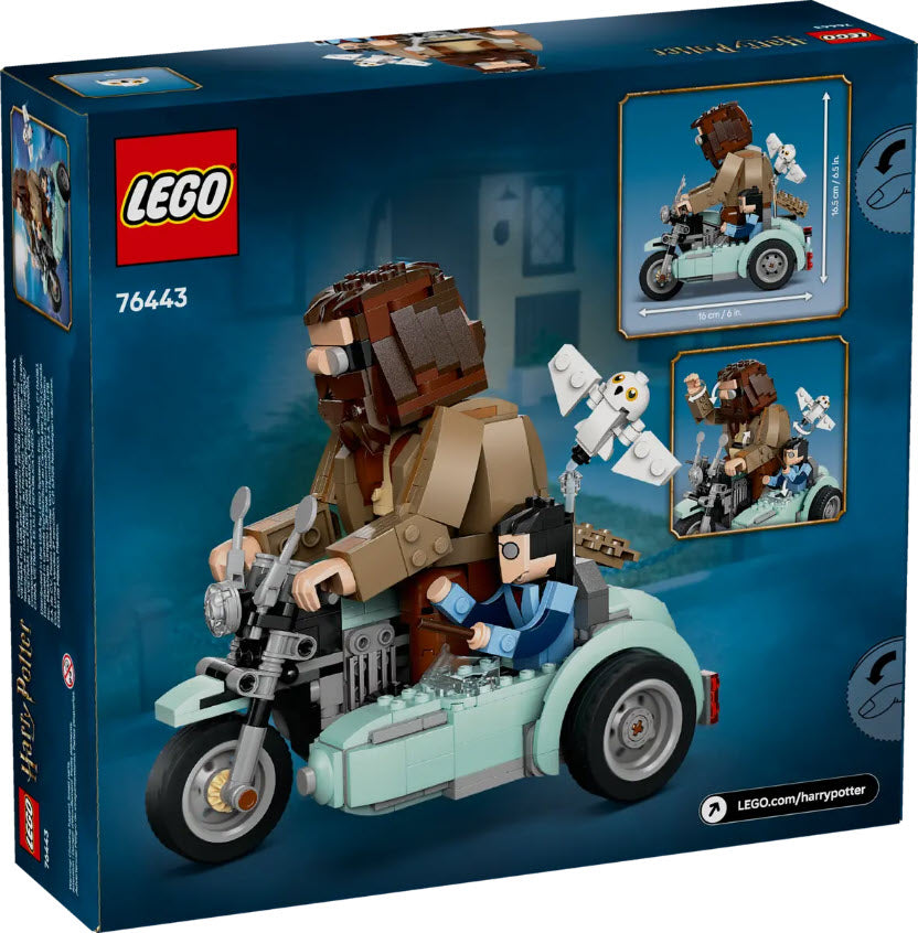 Box Rückseite: LEGO Harry Potter 76443 Hagrids und Harrys Motorradtour