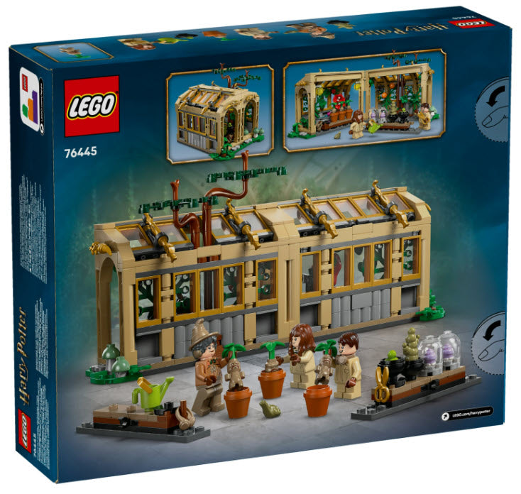 Box Rückseite: LEGO Harry Potter 76445 Schloss Hogwarts: Kräuterkundeunterricht
