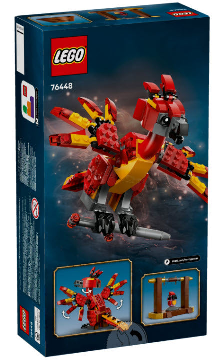 Box Rückseite: LEGO Harry Potter 76448 Fawkes: Dumbledores Phönix