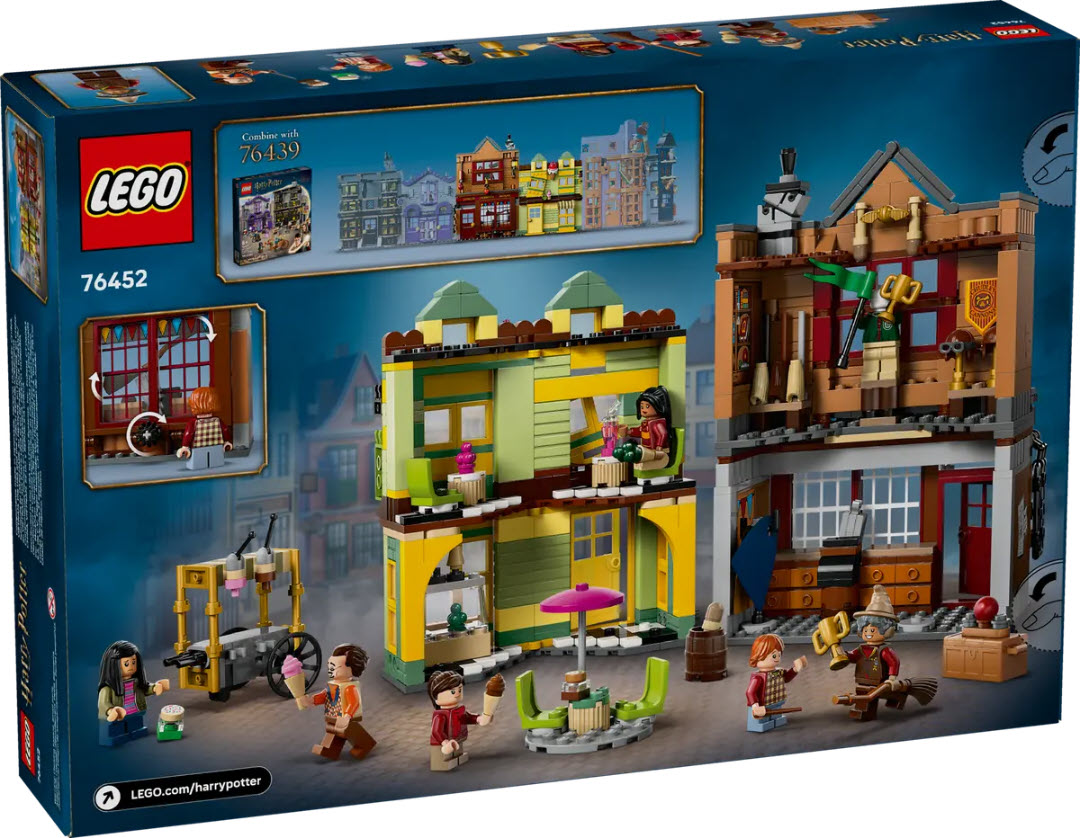 Box Rückseite: LEGO Harry Potter 76452 Qualität für Quidditch & Fortescues Eissalon
