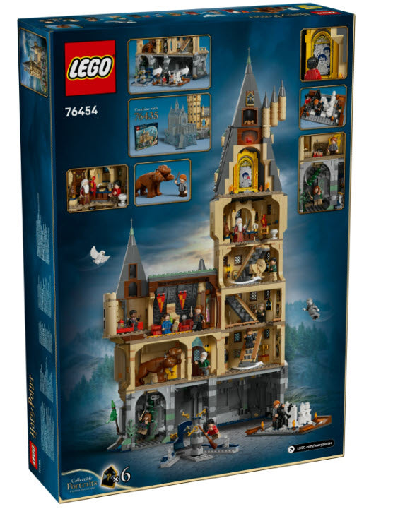 Box Rückseite: LEGO Harry Potter 76454 Schloss Hogwarts: Der Hauptturm