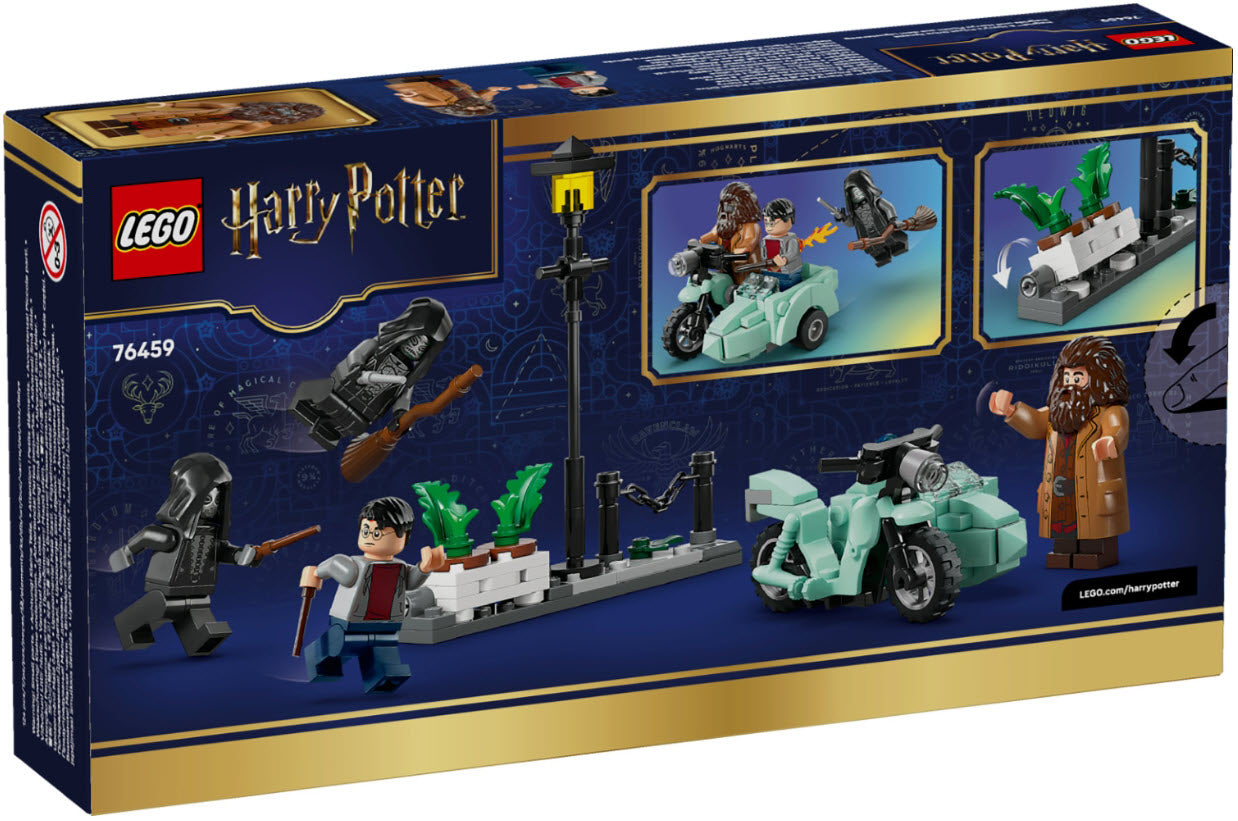 Box Rückseite: LEGO Harry Potter 76459 Hagrids und Harrys Flucht aus dem Ligusterweg