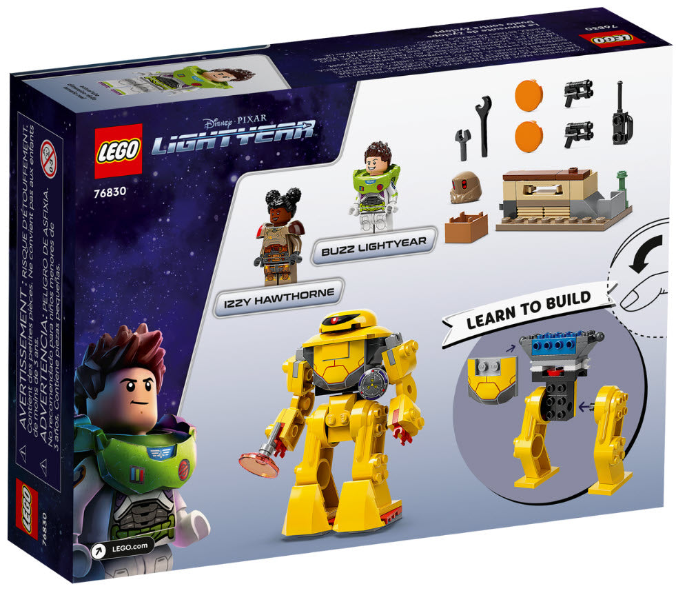 Box Rückseite: LEGO Lightyear 76830 Zyclops-Verfolgungsjagd