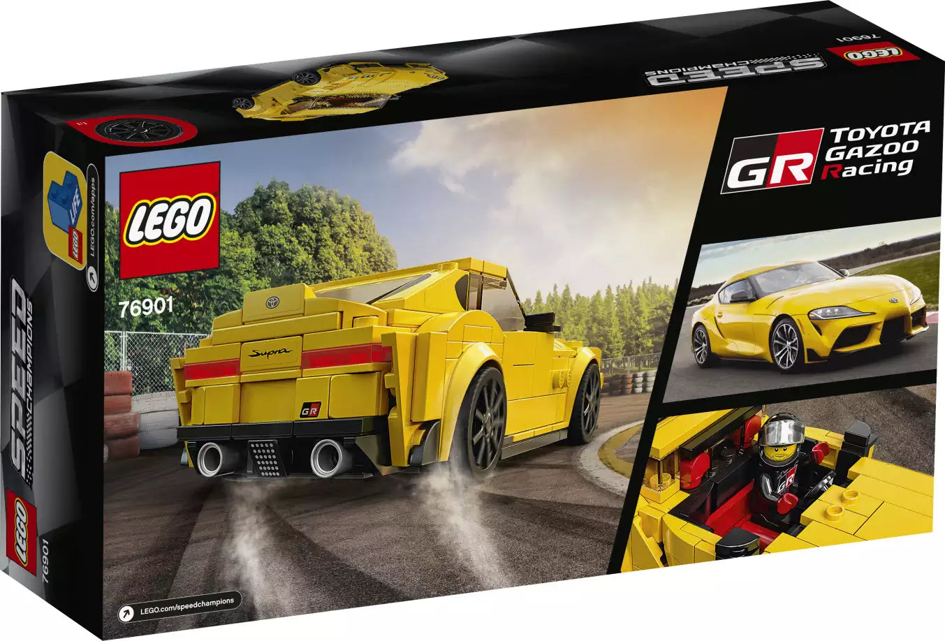 Box Rückansicht: LEGO Speed Champions 76901 Toyota GR Supra