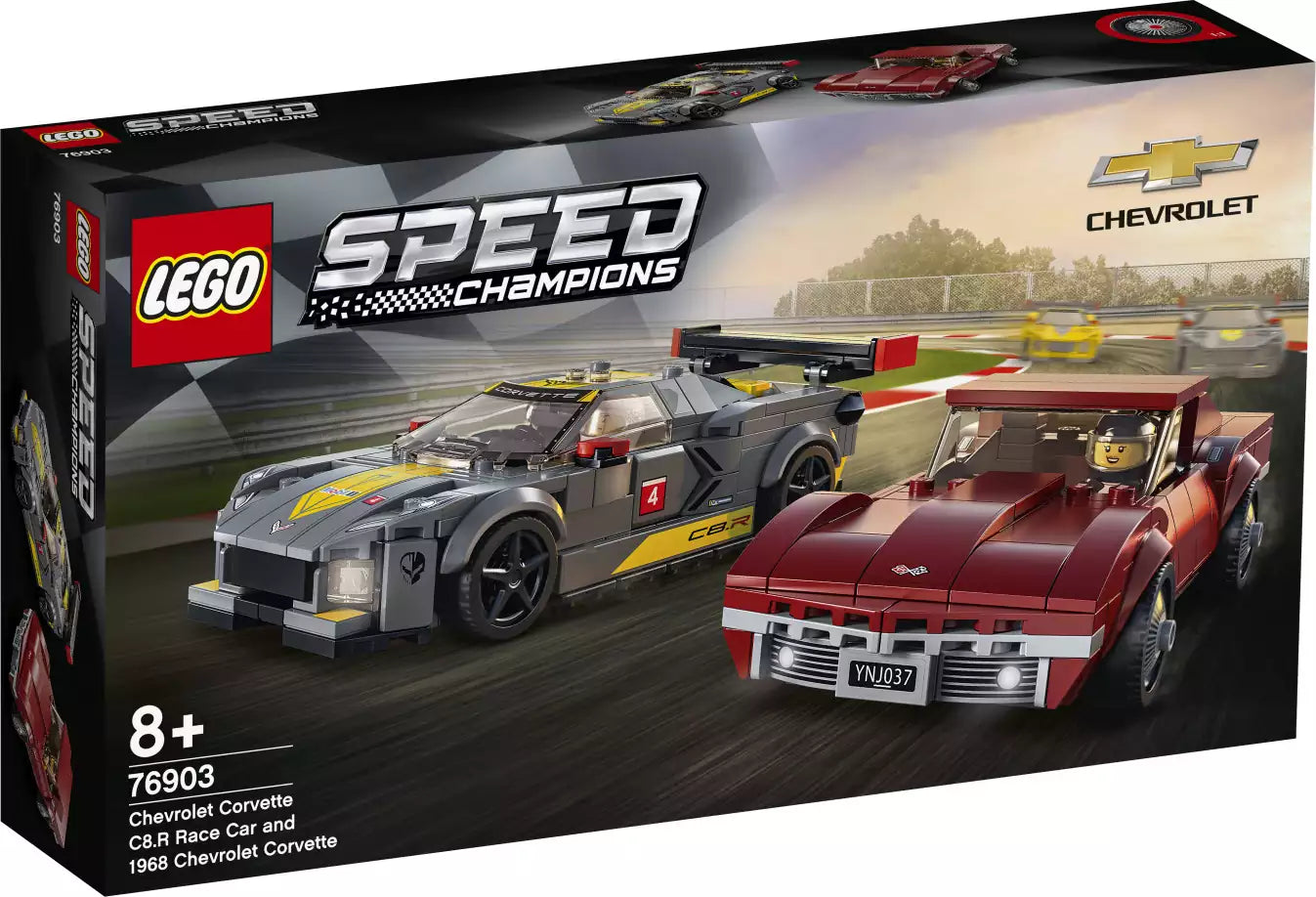 LEGO Speed Champions 76903 Chevrolet Corvette C8.R & 1968 Chevrolet Corvette