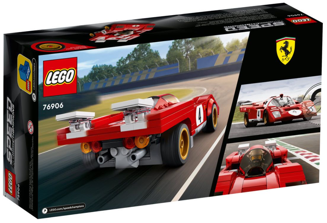 Box Rückansicht: LEGO Speed Champions 76906 1970 Ferrari 512 M