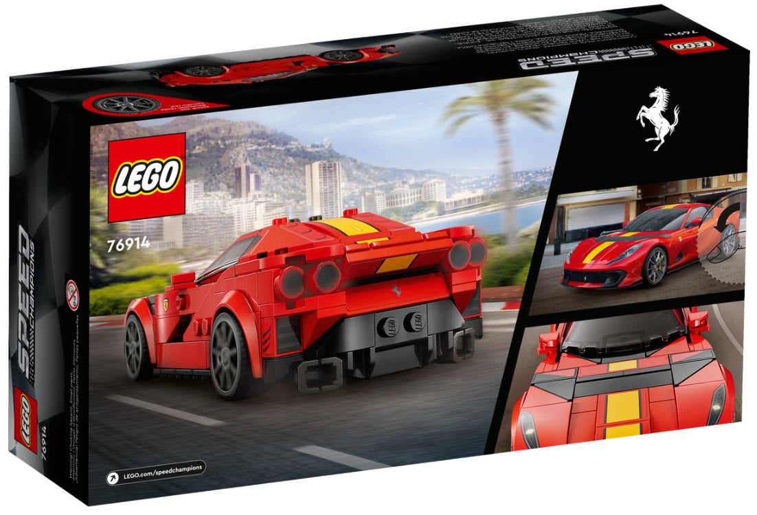 Box Rückansicht: LEGO Speed Champions 76914 Ferrari 812 Competizione