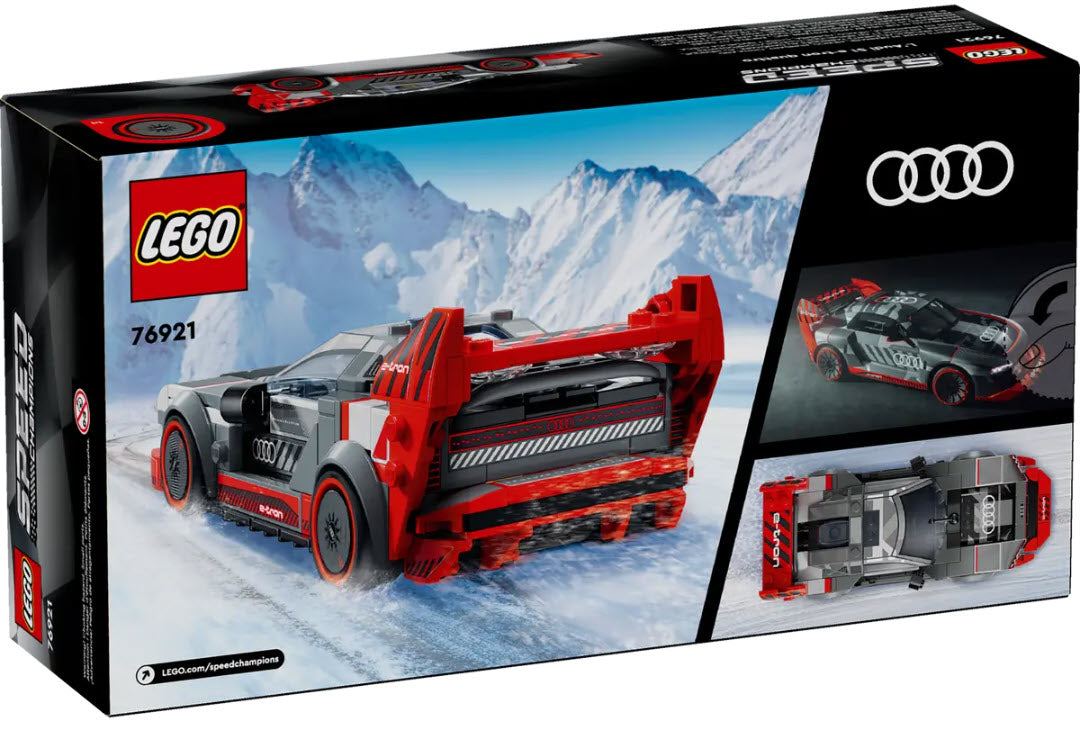Box Rückansicht: LEGO Speed Champions 76921 Audi S1 e-tron quattro Rennwagen
