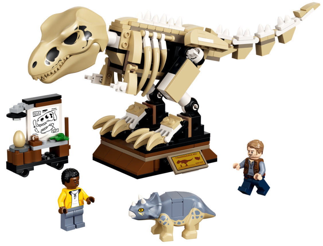 Inhalt: LEGO Jurassic World 76940 T. Rex-Skelett in der Fossilienausstellung