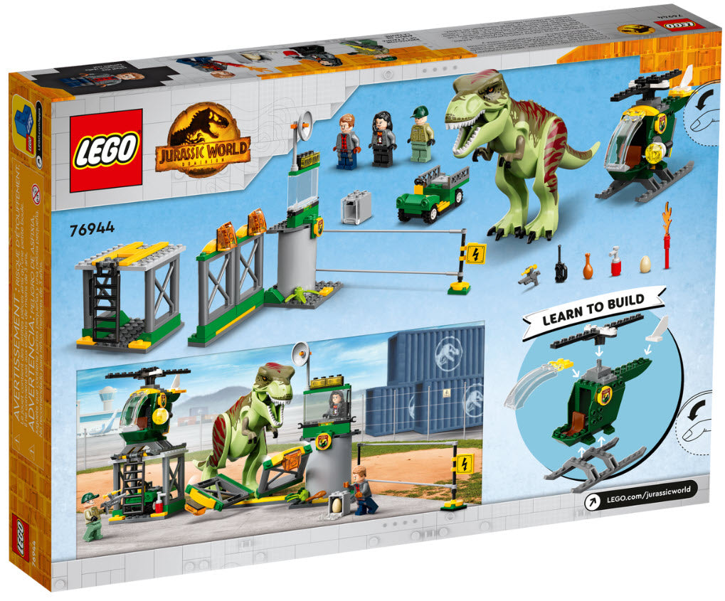 Box Rückansicht: LEGO Jurassic World 76944 T. Rex Ausbruch