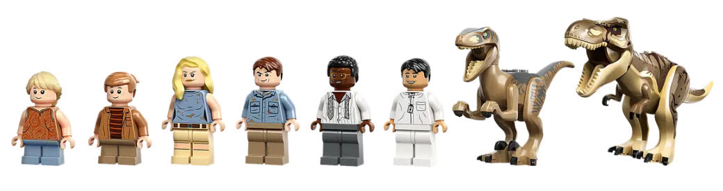 Minifiguren: LEGO Jurassic World 76961 Angriff des T. rex und des Raptors aufs Besucherzentrum