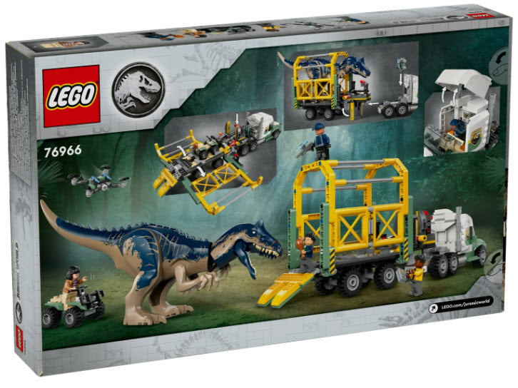 Box Rückansicht: LEGO Jurassic World 76966 Dinosaurier-Missionen: Allosaurus-Transporter