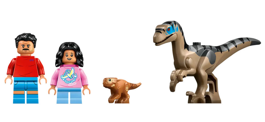 Minifiguren: LEGO Jurassic World 76972 Raptor: Verfolgungsjagd mit dem Geländewagen