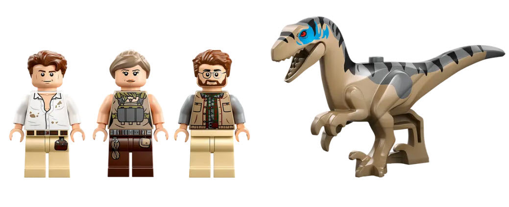 Minifiguren: LEGO Jurassic World 76973 Raptor & Titanosaurus: Große Fährtensuche