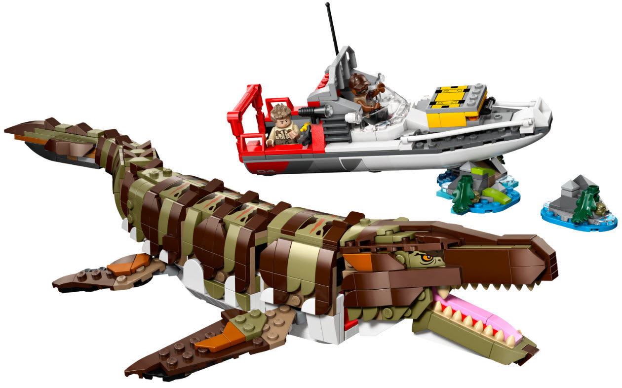 Inhalt: LEGO Jurassic World 76974 Mosasaurier: Die Bootmission