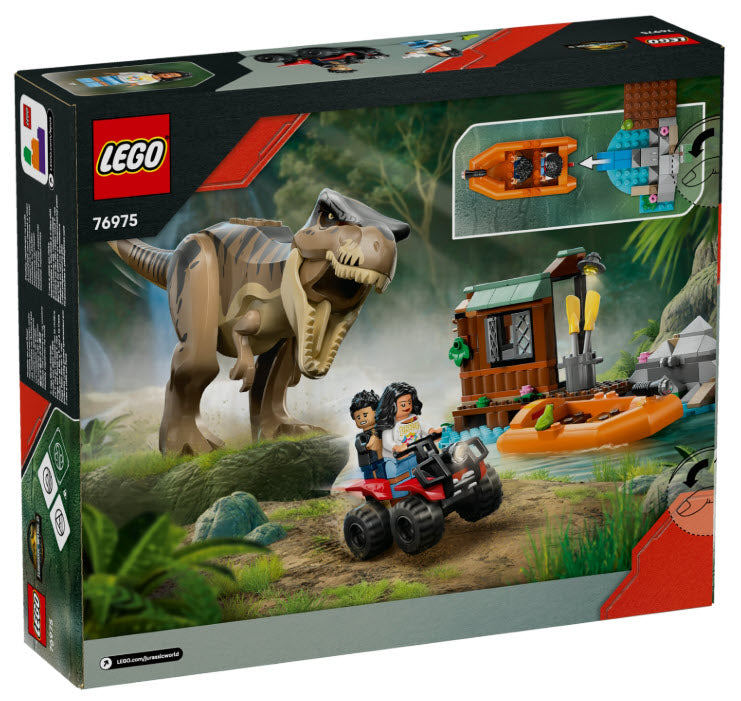 Box Rückseite: LEGO Jurassic World 76975 Flucht vor dem T.Rex