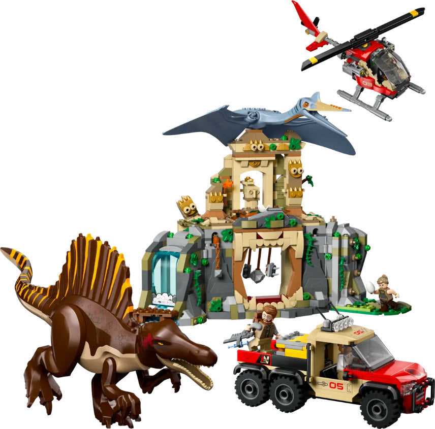 Inhalt: LEGO Jurassic World 76976 Spinosaurier & Quetzalcoatlus: Hubschrauber-Einsatz
