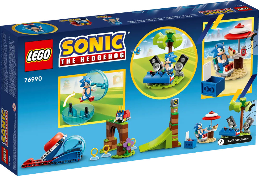 Box Rückansicht: LEGO Sonic 76990 Sonics Kugel-Challenge