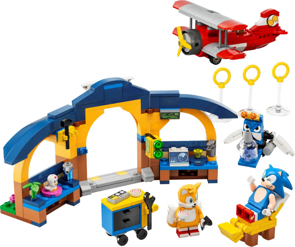 Inhalt: LEGO Sonic 76991 Tails‘ Tornadoflieger mit Werkstatt