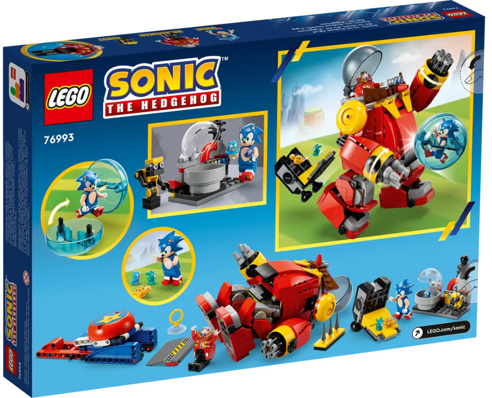 Box Rückansicht: LEGO Sonic 76993 Sonic vs. Dr. Eggmans Death Egg Robot